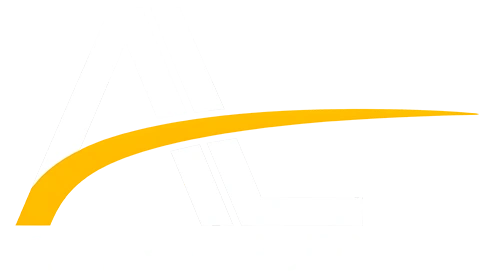 White and yellow Ambra laser logo